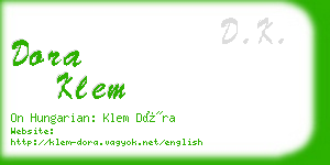 dora klem business card